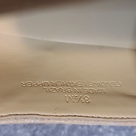 Talbots Metallic Gold Suede Leighton Tassled Loafer 8.5 - Picture 9 of 9